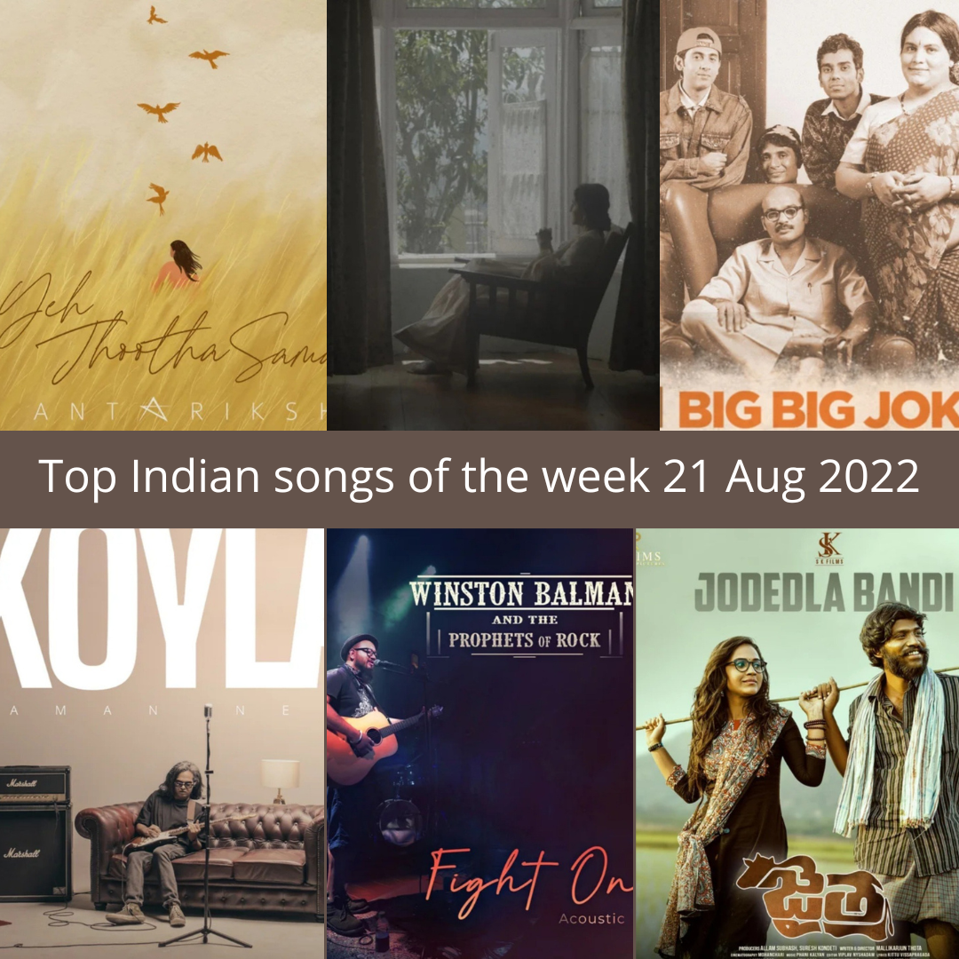 top indian songs of week 21 aug 2022